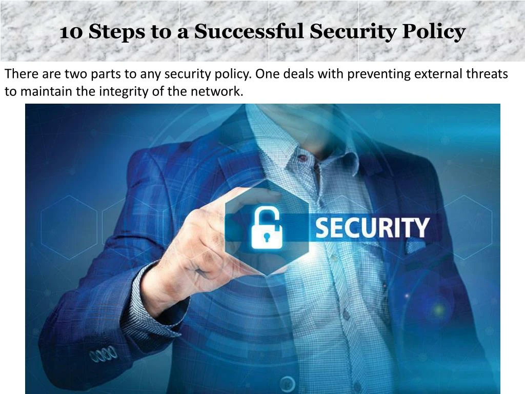 10 steps to a successful security policy
