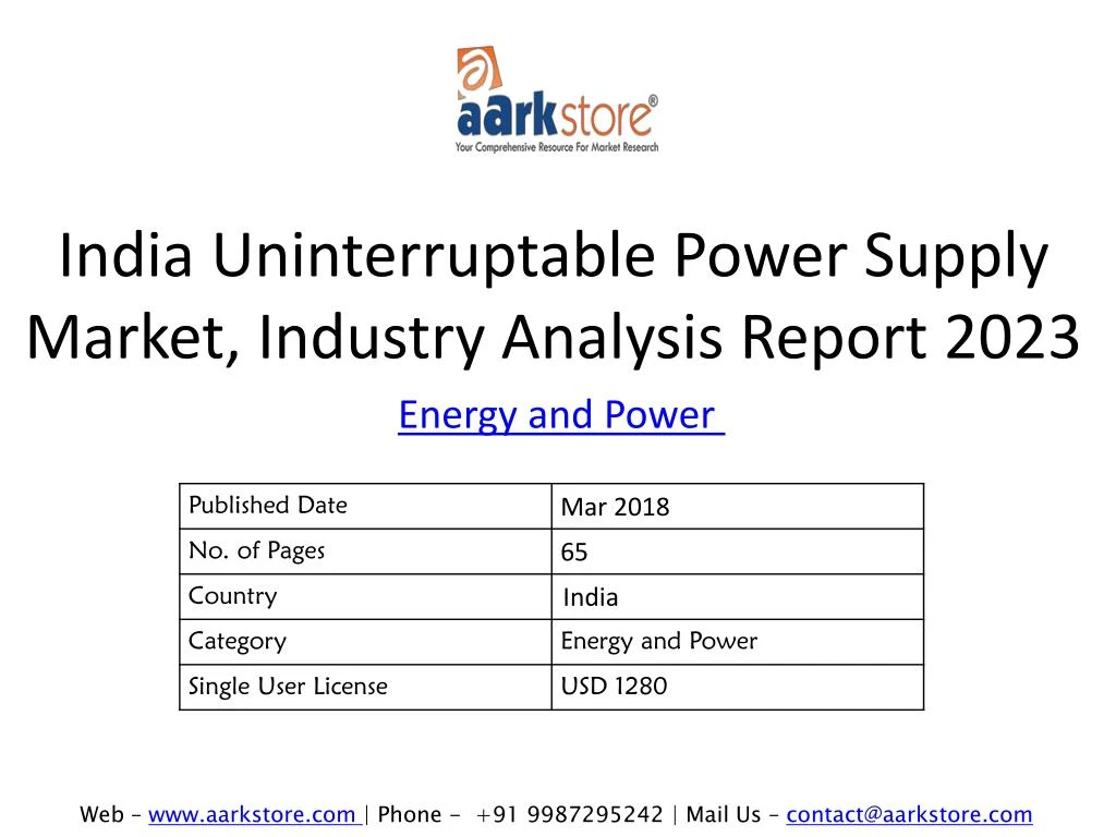 india uninterruptable power supply market industry analysis report 2023