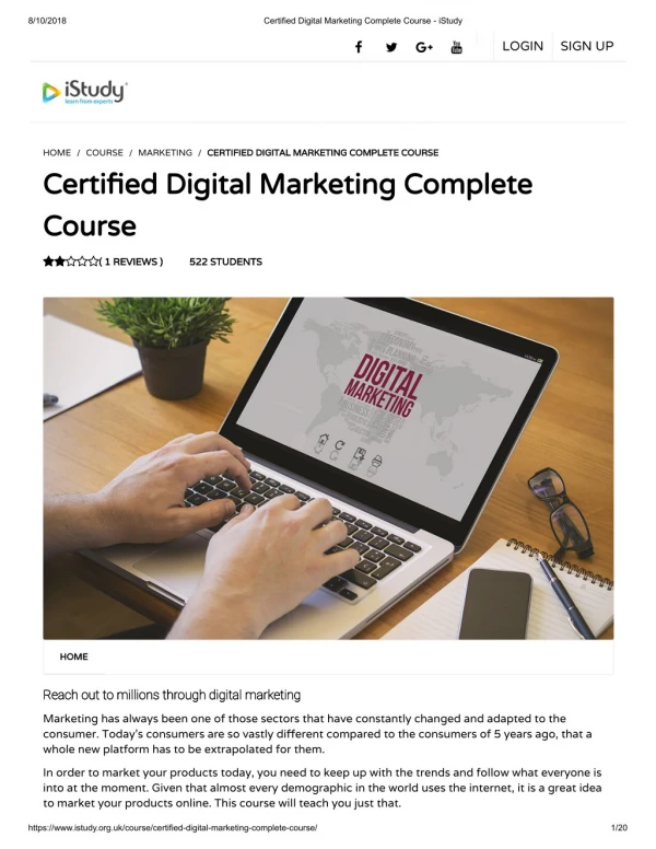 Certified Digital Marketing Complete Course - istudy