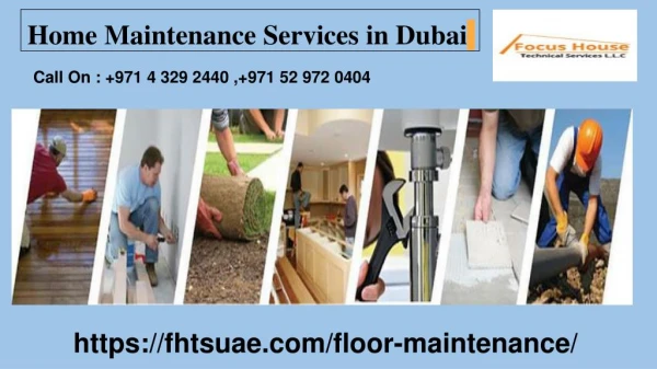 Get Home Maintenance Services in Dubai | Focus House