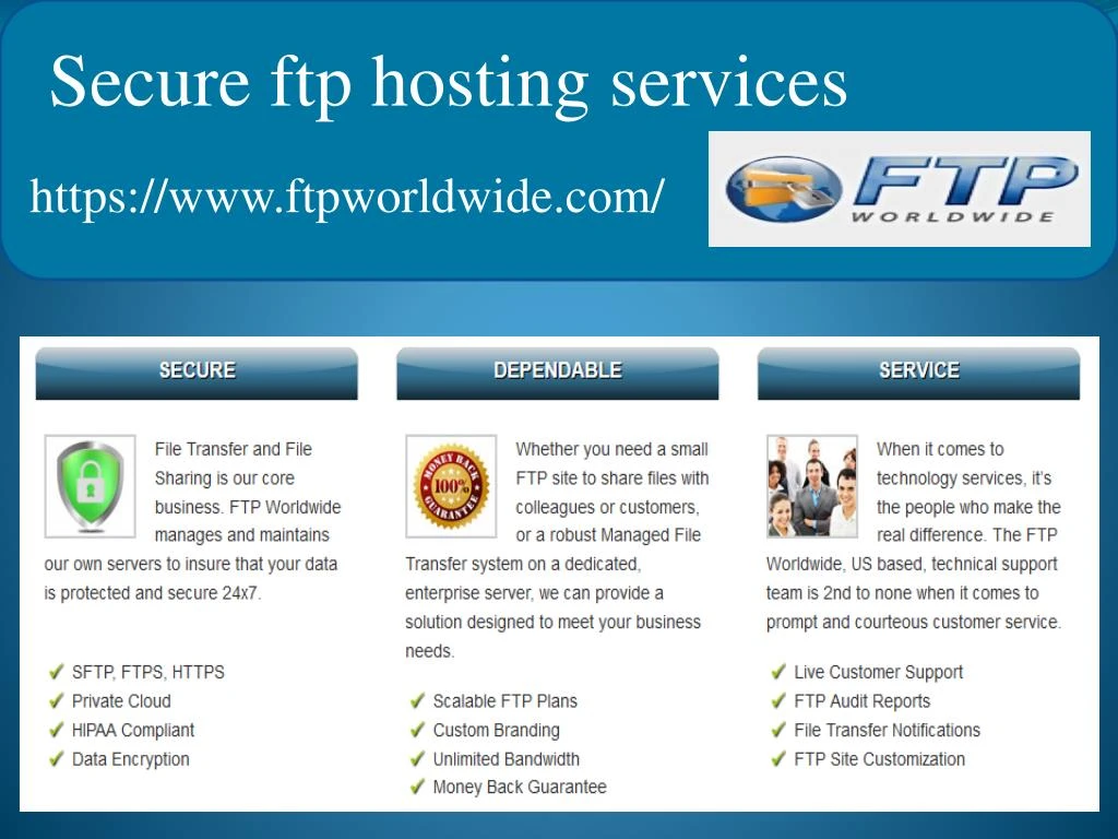 s ecure ftp hosting services