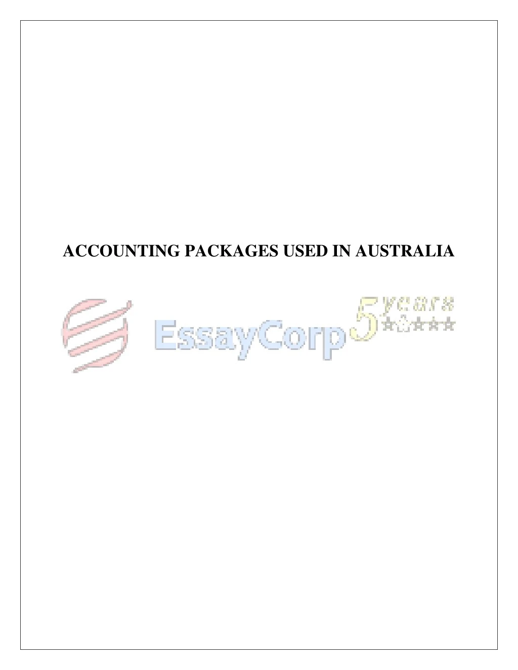 accounting packages used in australia