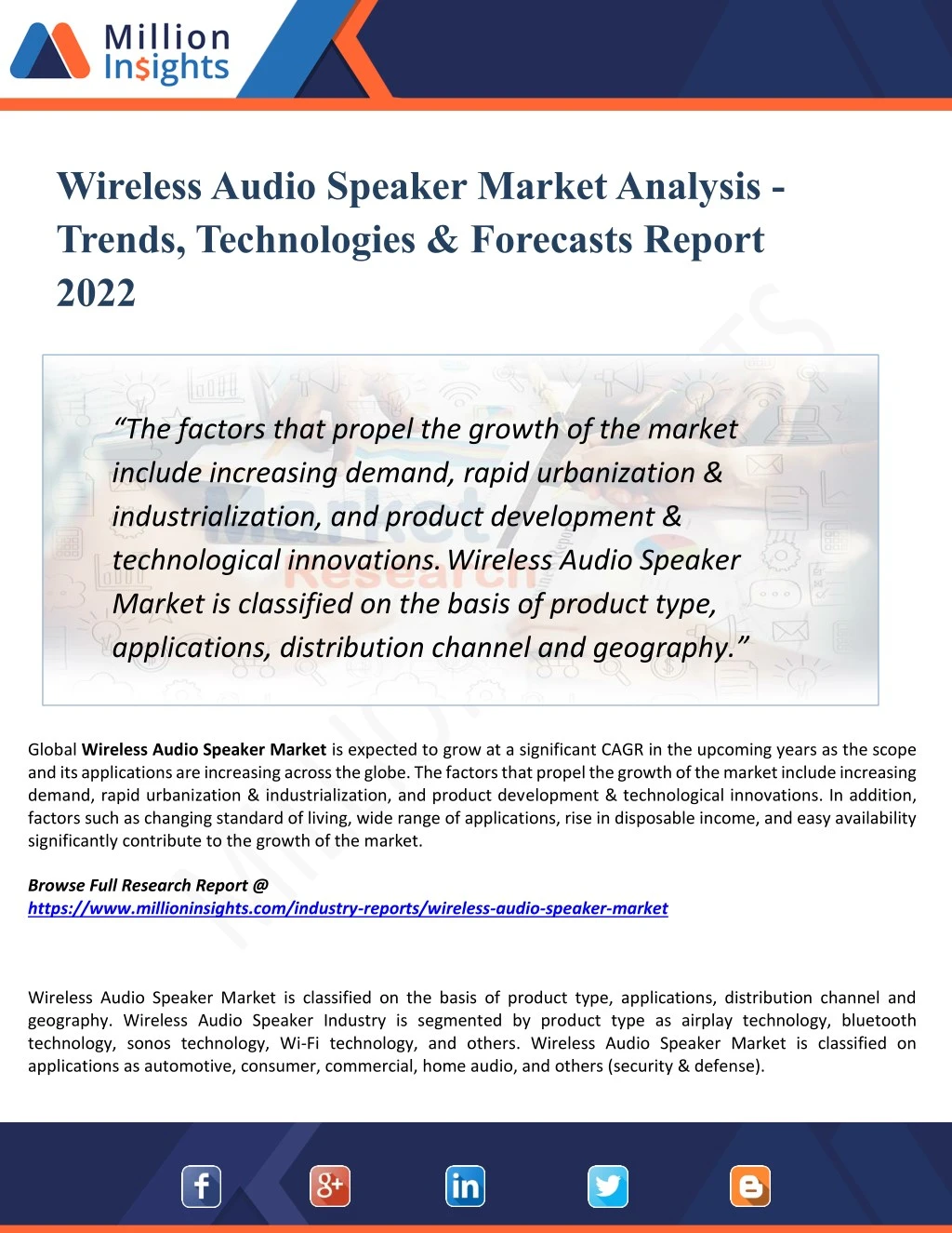 wireless audio speaker market analysis trends