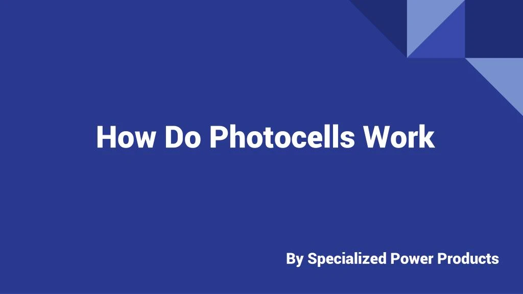 how do photocells work