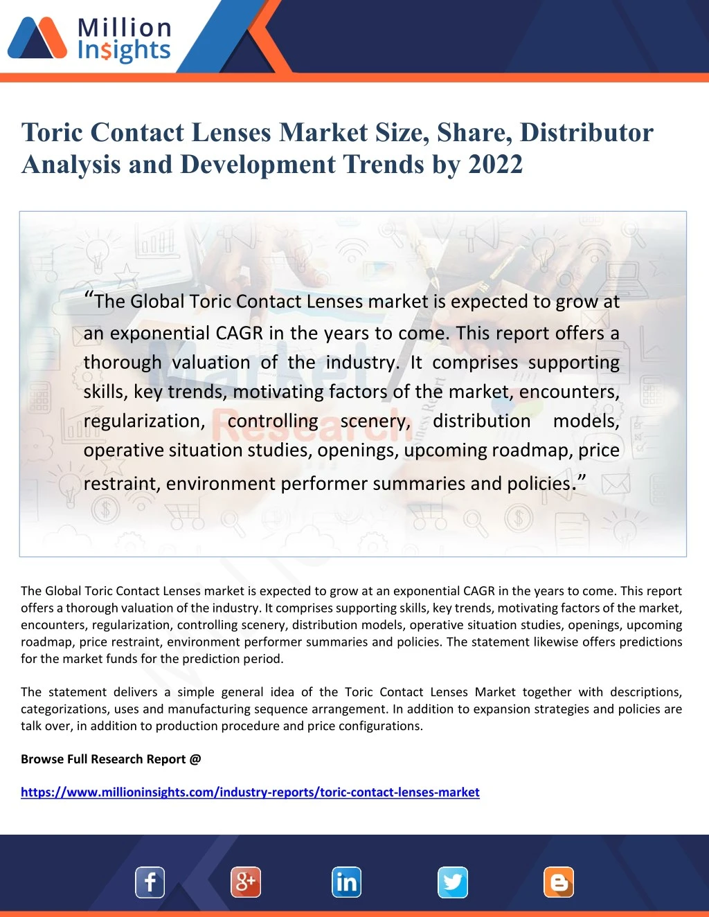 toric contact lenses market size share