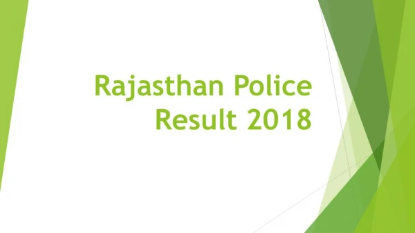 Rajasthan Police Result Download 2018 - 13142 Constable Result/ परीक्षा परिणाम
