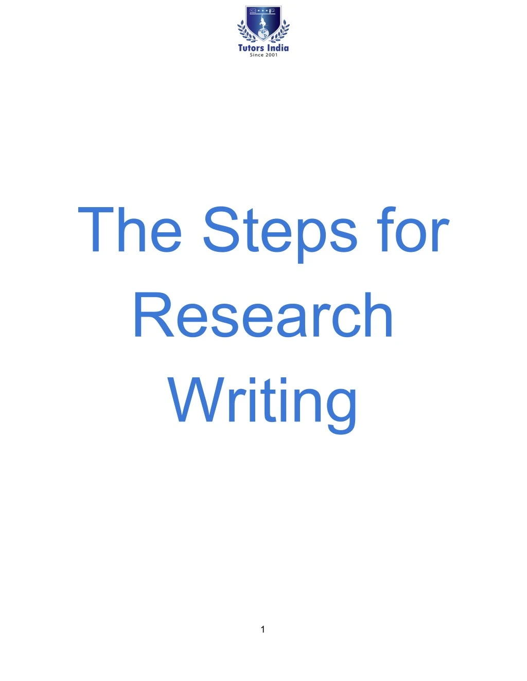 the steps for research writing