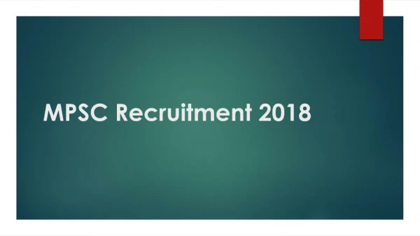 MPSC Recruitment 2018, MPSC Advertisement, 547 PSI STI Mains Exam Detail