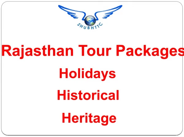 Luxury Rajasthan Tour Package with Best Price – ShubhTTC