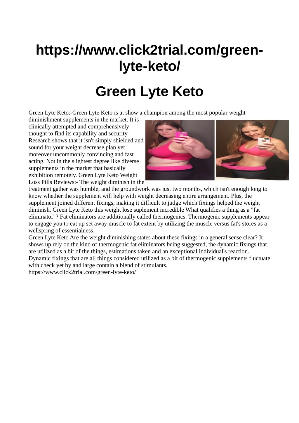 https www click2trial com green lyte keto