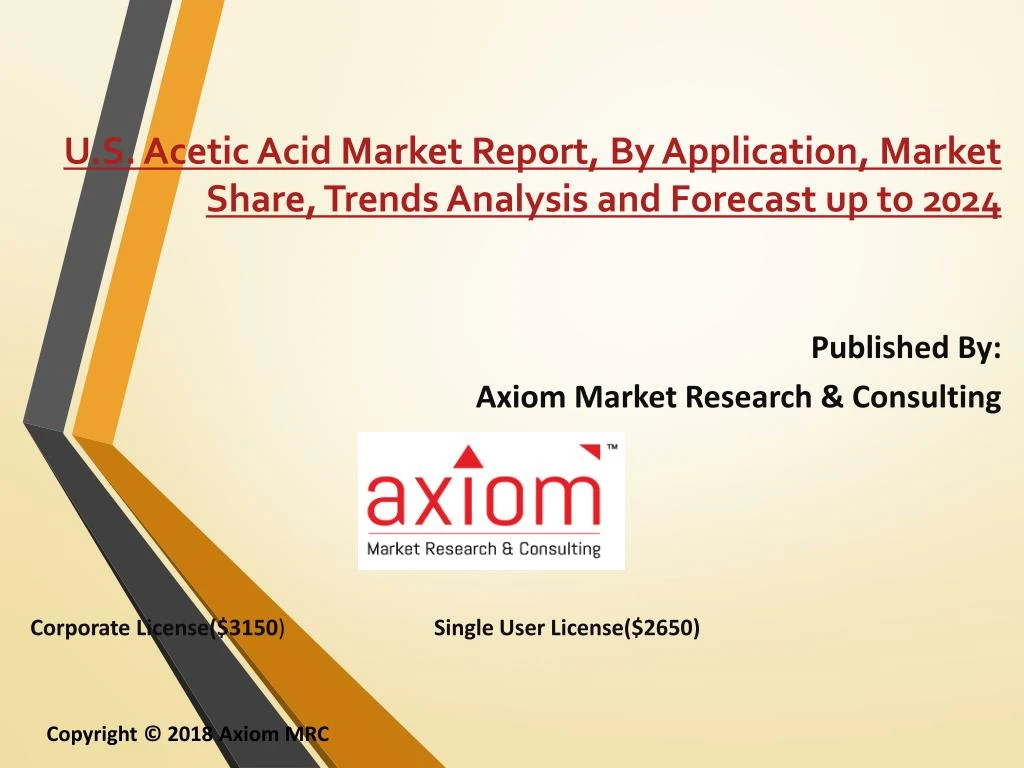 u s acetic acid market report by application market share trends analysis and forecast up to 2024