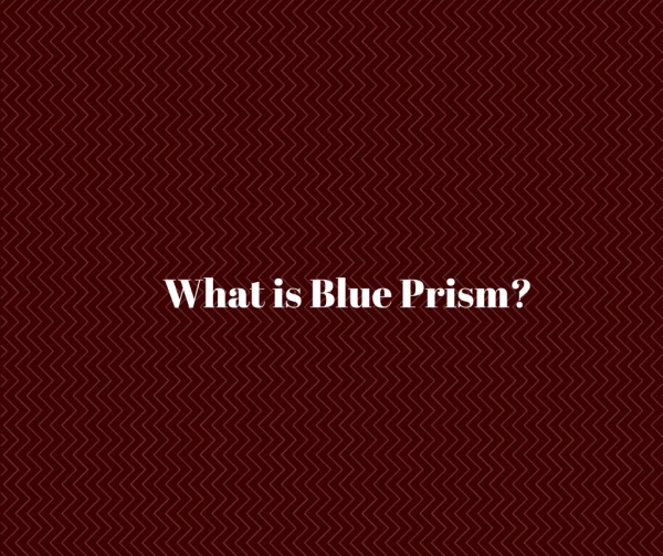 RPA Blue Prism Online Training | Blue Prism Training in Hyderabad