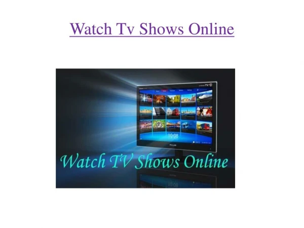 Watch Tv Shows Online By YTS