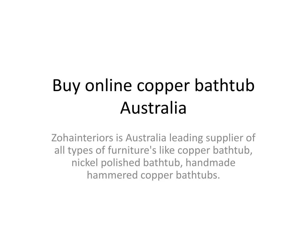 buy online copper bathtub australia