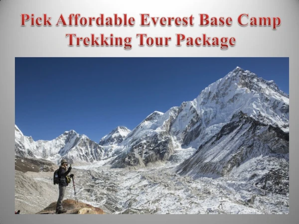 Pick Affordable Everest Base Camp Trekking Tour Package