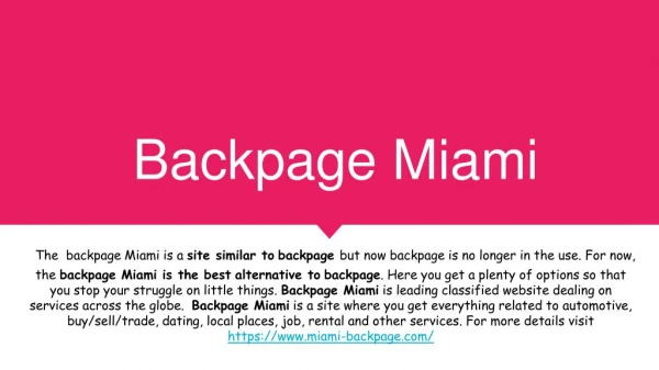 Alternative to backpage | Sites like backpage | Site similar to backpage | backpage Miami