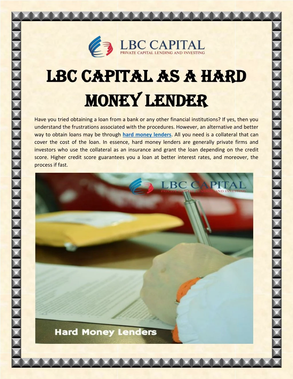 lbc capital as a hard lbc capital as a hard money