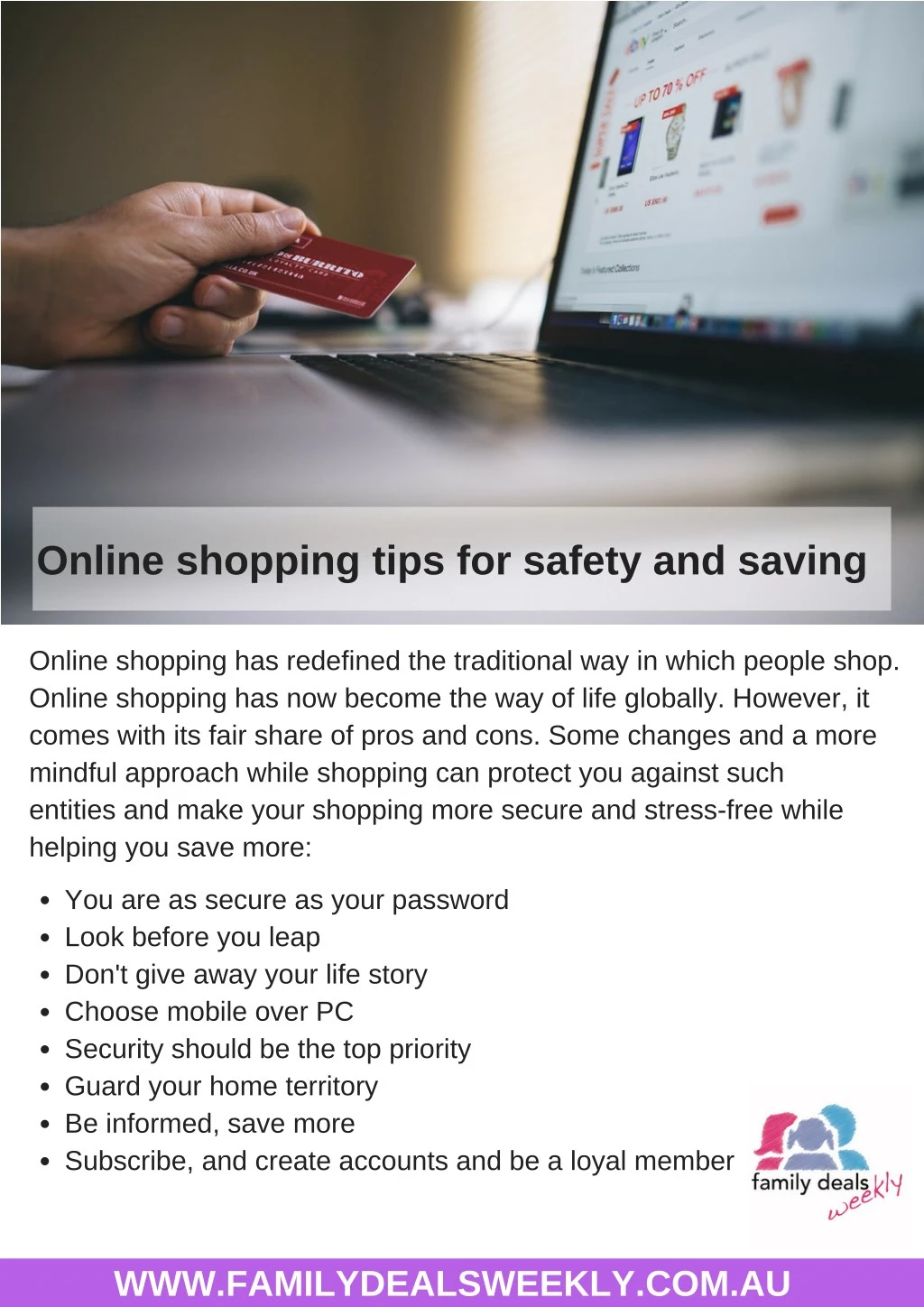 online shopping tips for safety and saving