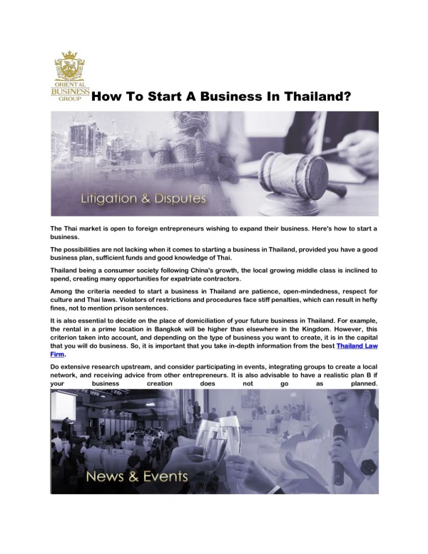 How To Start A Business In Thailand?