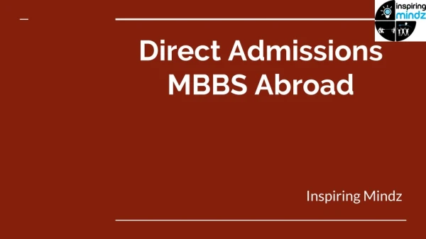 Get Direct Admissions in MBBS Abroad - Inspiring Mindz