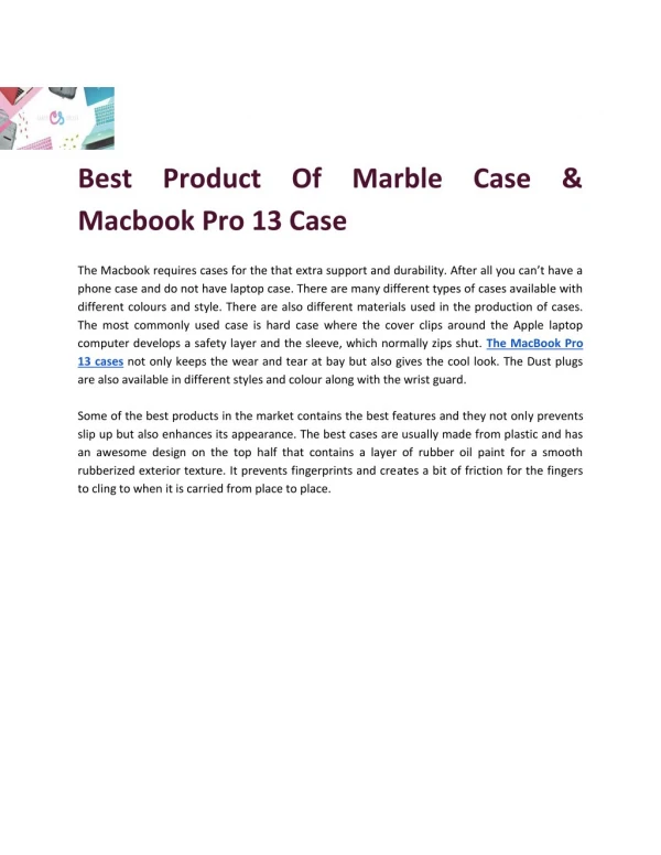 Best Product Of Marble Case & Macbook Pro 13 Case