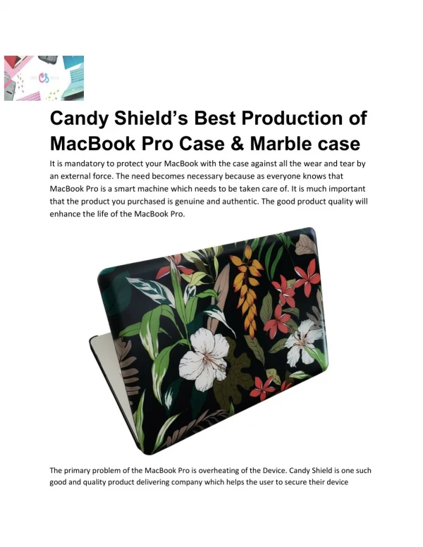 Candy Shield’s Best Production of MacBook Pro Case & Marble case