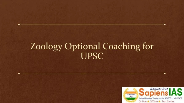 Zoology Optional Coaching for UPSC