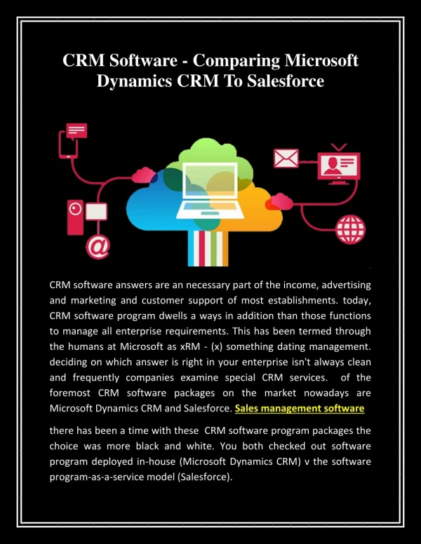 Crm software comparing microsoft dynamics crm to salesforce