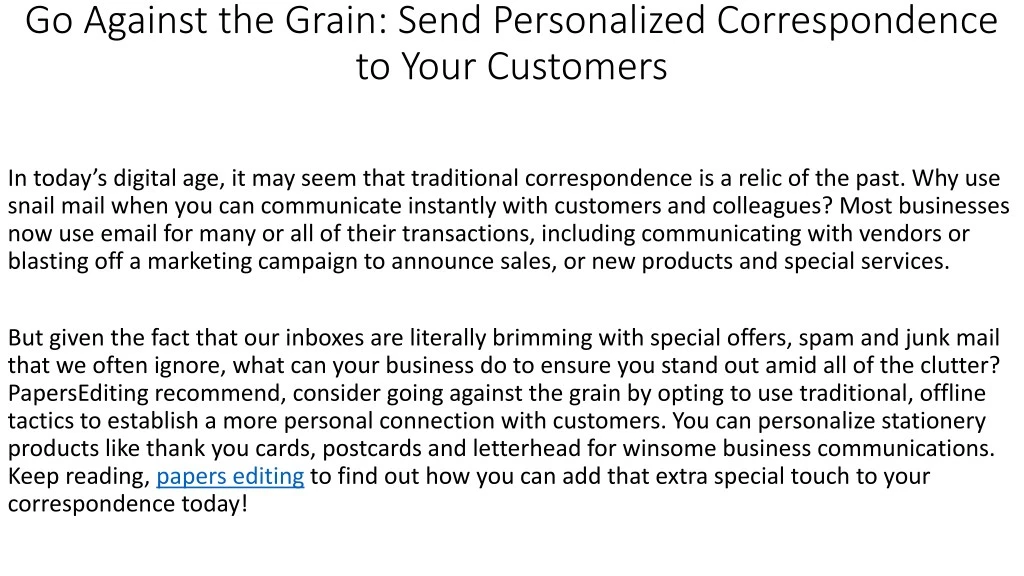 go against the grain send personalized