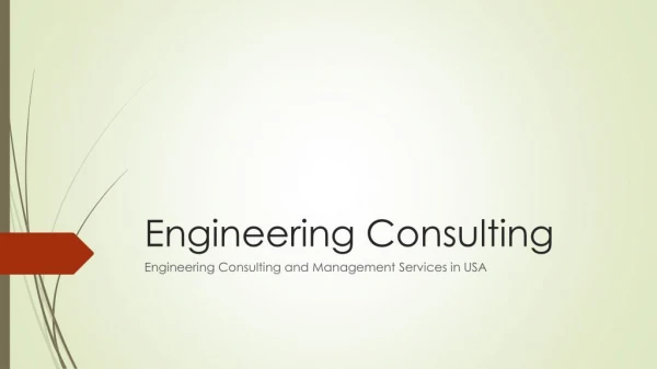 Engineering Consulting and Management Services in USA