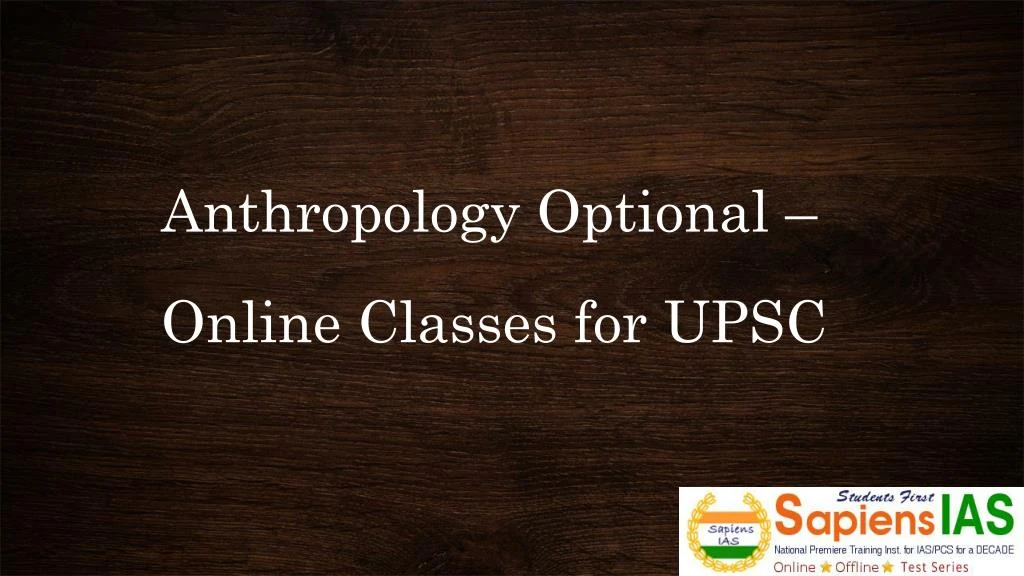 anthropology optional online classes for upsc