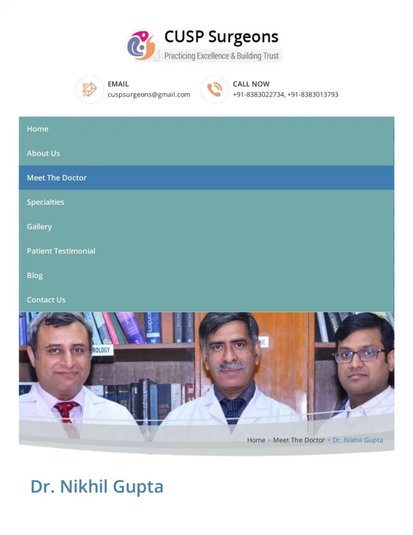 Dr. Nikhil Gupta - GI Oncosurgery and Liver Transplant | CUSP Surgeons