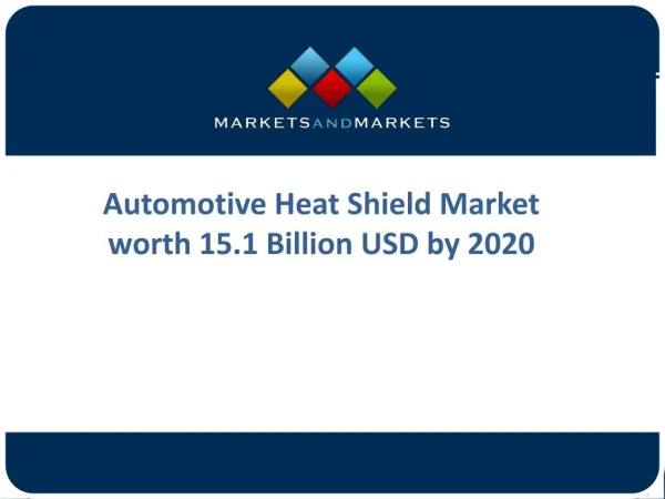 Increasing Global Demand Automotive Heat Shield Market