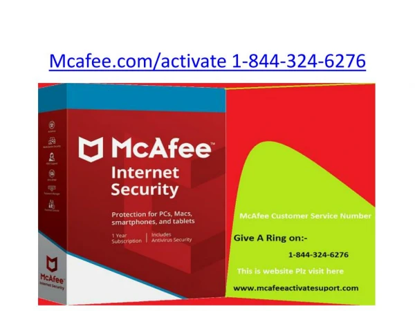 mcafee com activate 1 844 324 6276
