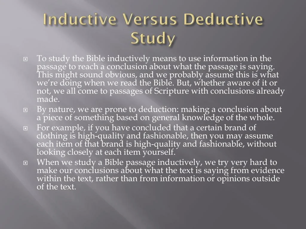 inductive versus deductive study