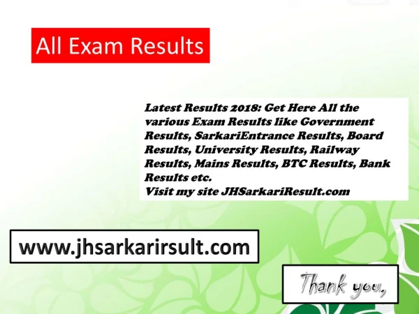all exam results
