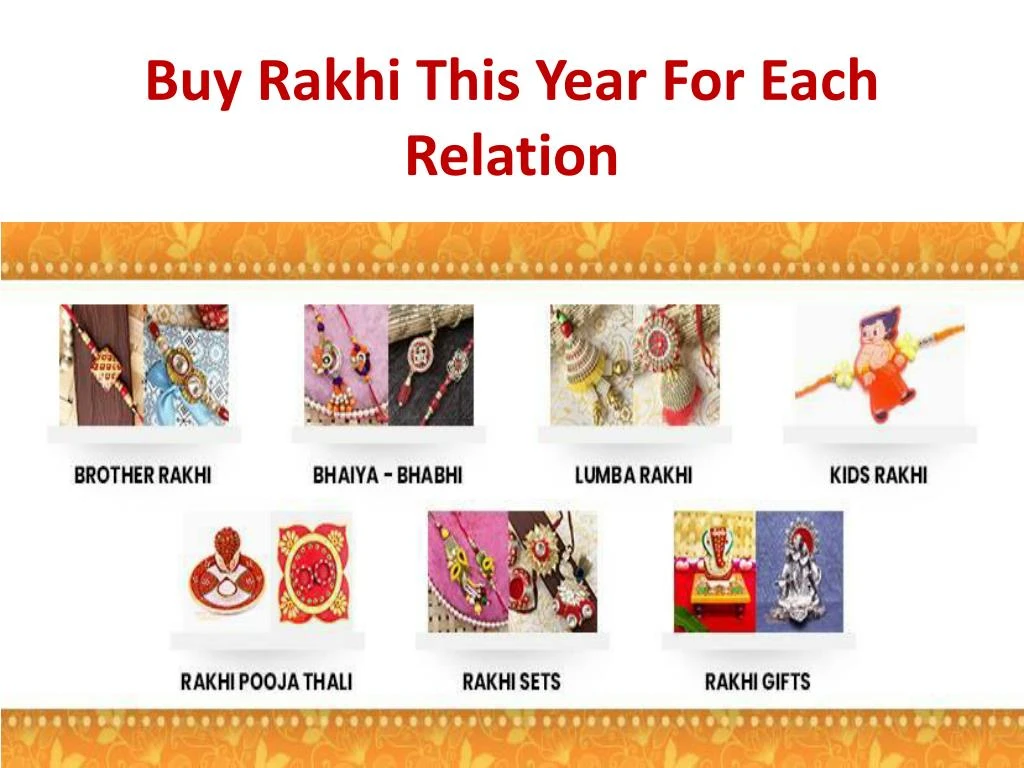 buy rakhi this year for each relation