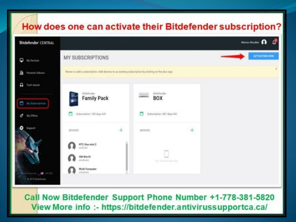 How does one can activate their Bitdefender subscription?