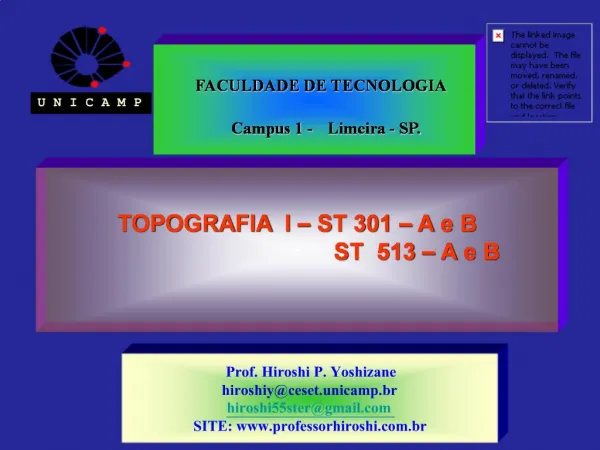 TOPOGRAFIA I ST 301 A e B ST 513 A e B