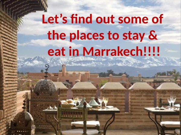 Restaurant Le Jardin Marrakech