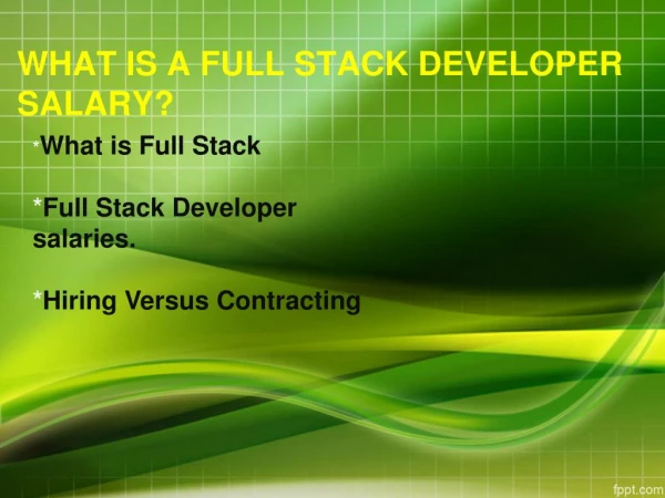 Full stack Training in Hyderabad and Full Stack Salaries