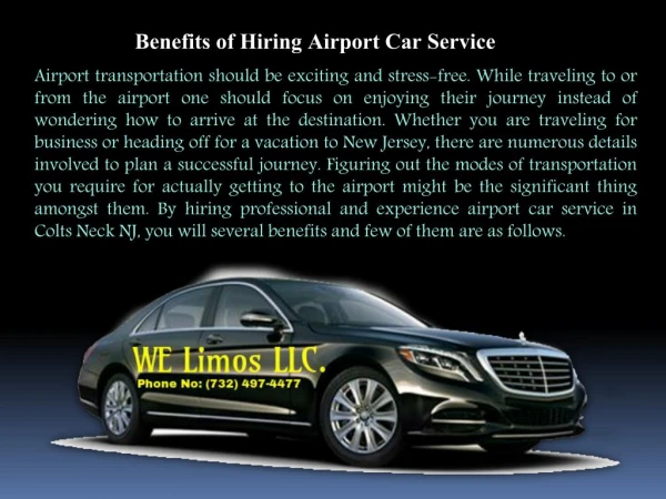Benefits of Hiring Airport Car Service