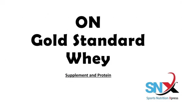 ON Gold Standard 100% Whey Online in India | Sports Nutrition Xpress