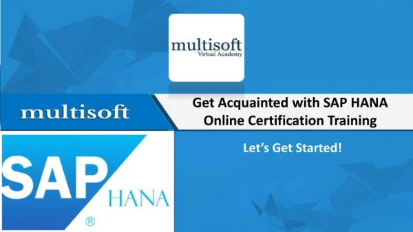 SAP® HANA Online Certification Training