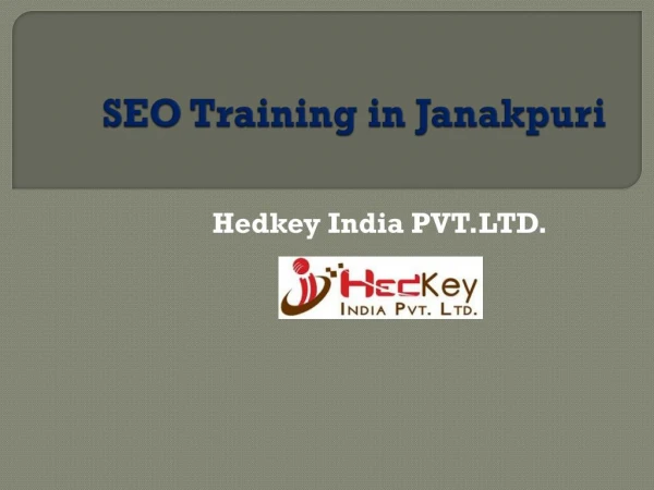 SEO Training in Janakpuri