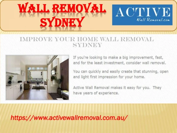 Wall Removal Sydney