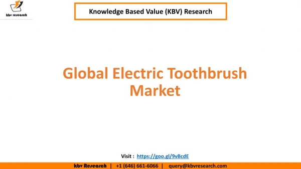 Global Electric Toothbrush Market Size