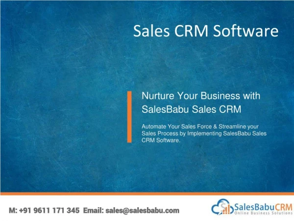 Sales CRM Software