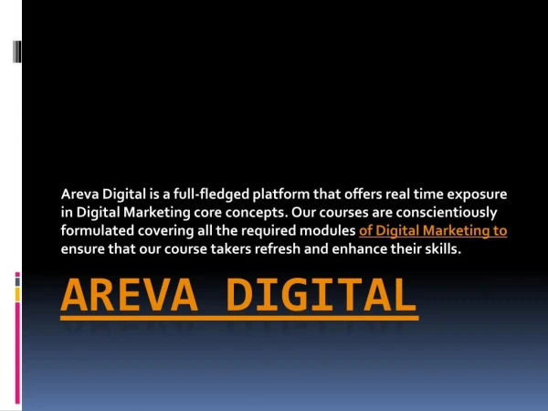 Areva digital