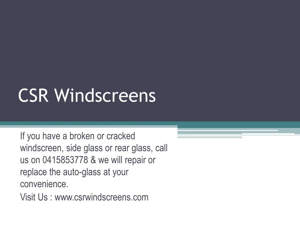 csr windscreens